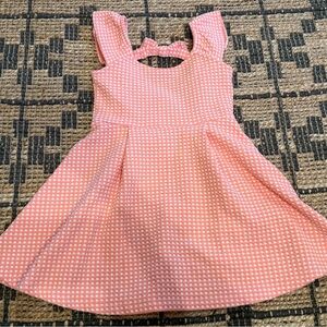 Janie and Jack Pink gingham print sleeveless Dress Girls size 6